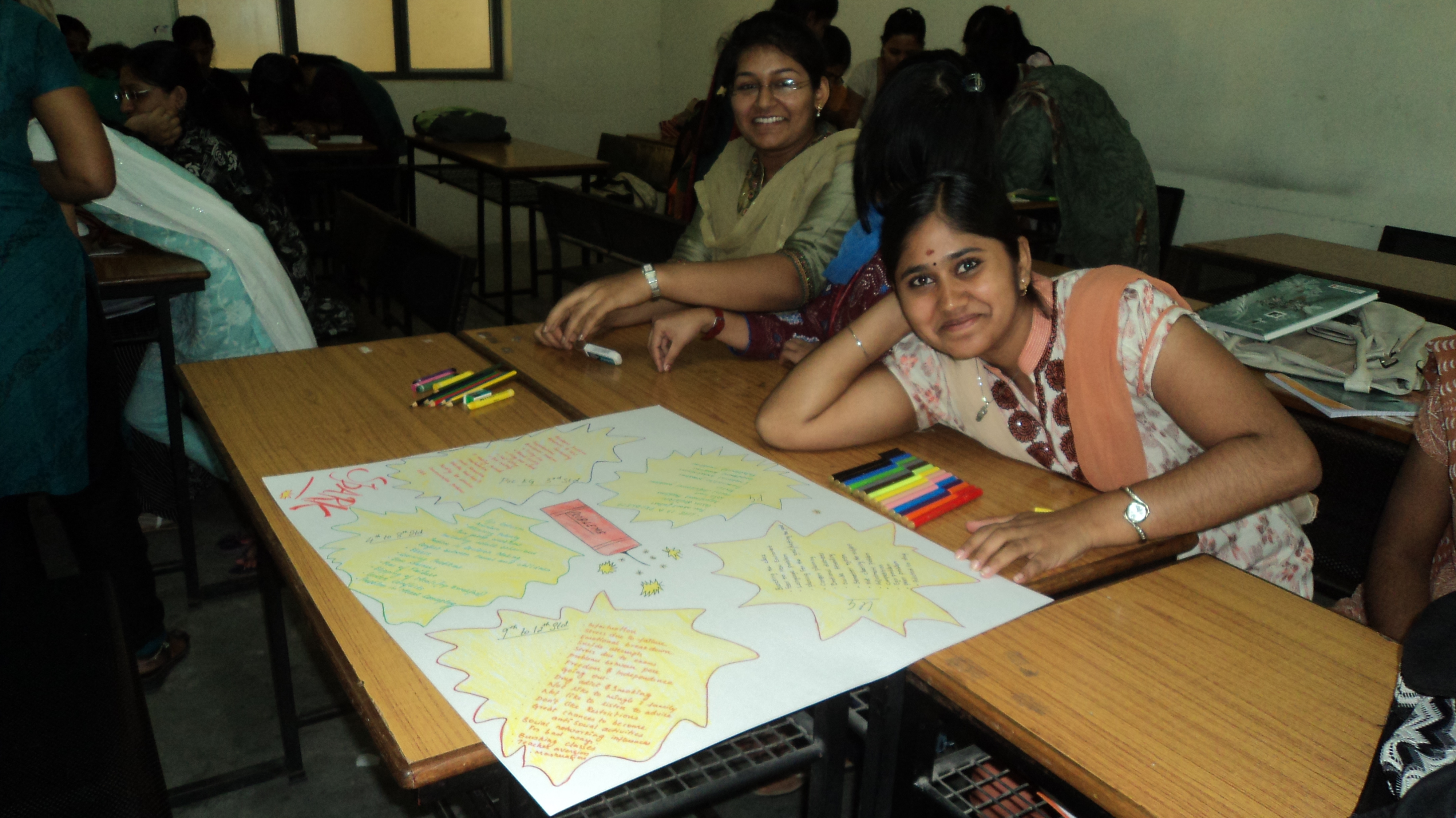 Chartwork at a workshop on Mindfulness, 2012
